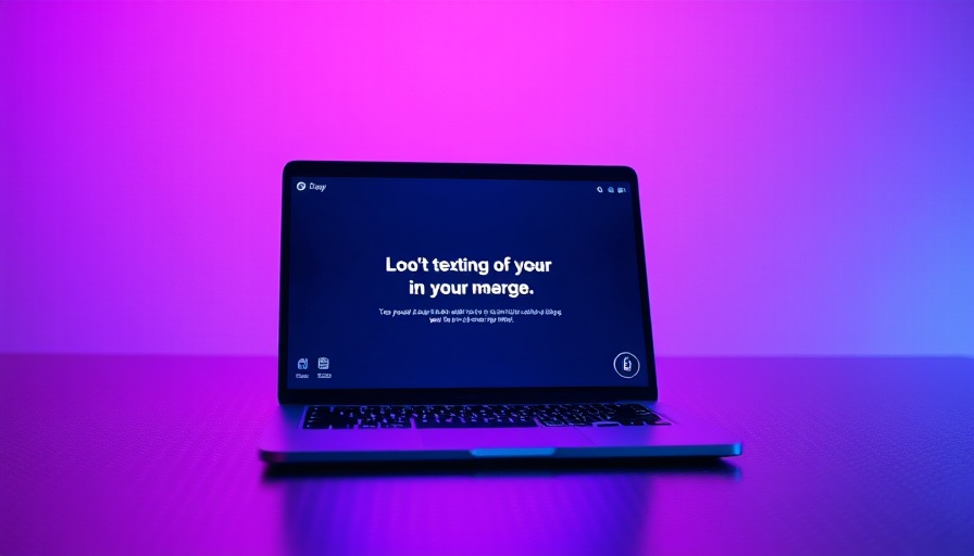 Local LLM installation shown on sleek laptop with gradient background.
