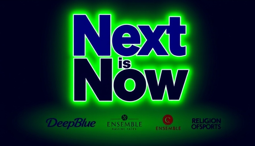 Women's Sports Docuseries bold graphic design with 'Next is Now'.
