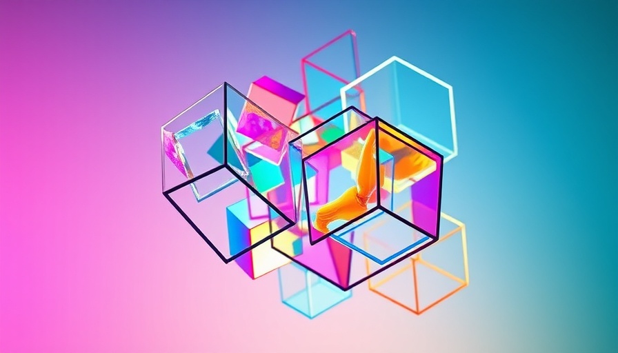 Abstract cubes connecting to symbolize Pharma R&D partnerships.