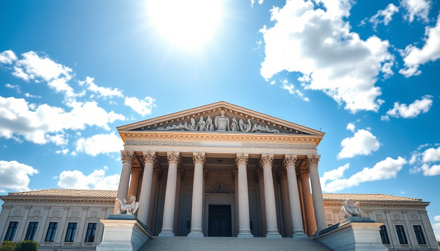 Supreme Court building representing TikTok Ban review.