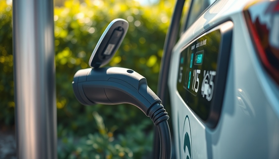 Close-up of an EV charging station with sunlight, EV sales focus.