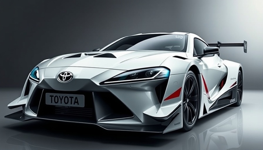 Toyota Gazoo Racing car in a studio showcase.