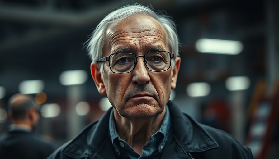 Man in indoor setting, soft focus, related to UK AI Strategy.