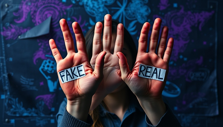 Digital art collage about meta fact-checking with labeled hands.