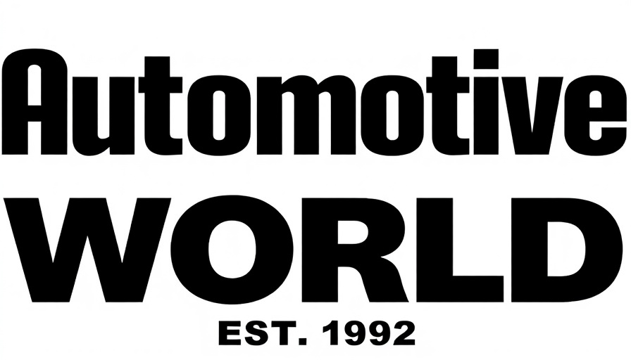 Automotive World logo established 1992 in bold text design