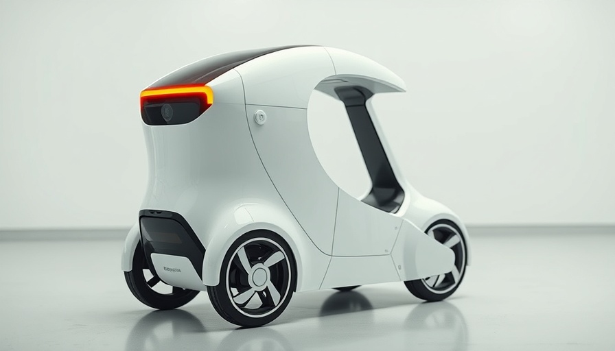 Autonomous delivery partnership: modern delivery robot indoors.