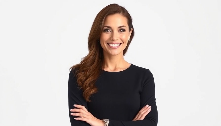 Confident woman in professional portrait showing media leadership