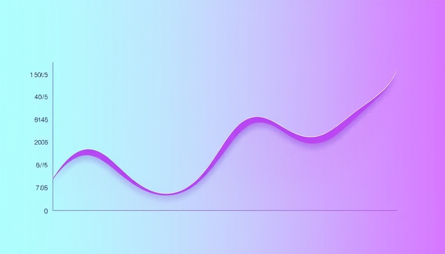 Abstract graph visualization for A/B testing concept with gradient colors.