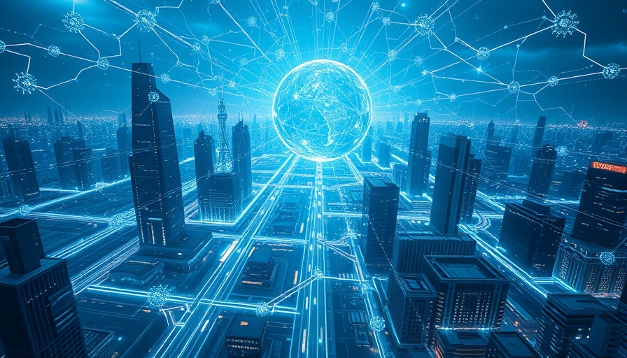 Futuristic cityscape symbolizing AI consciousness with neon lights.