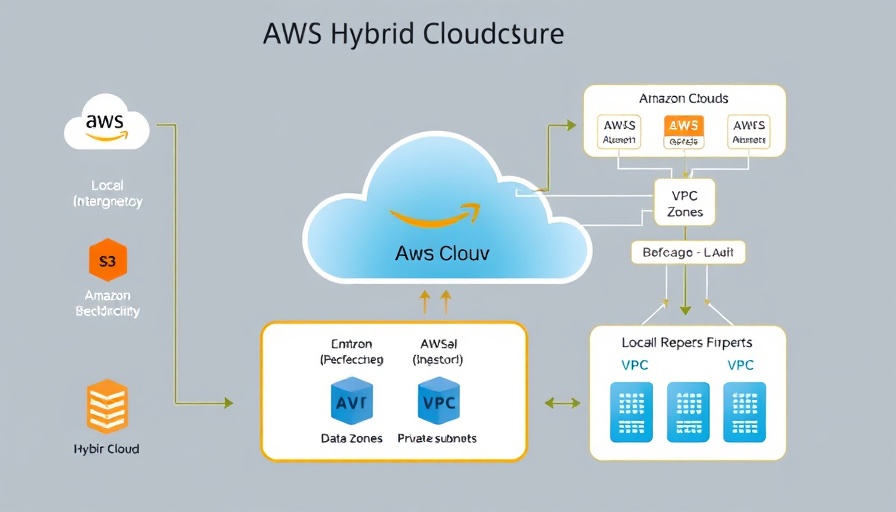 AWS hybrid services architecture diagram showcasing cloud components.