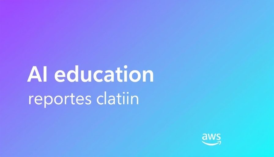 AWS blog on AI education reporting with gradient background.