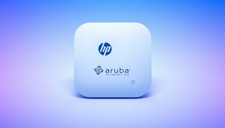 AI Networking wireless access point with HPE Aruba logo.