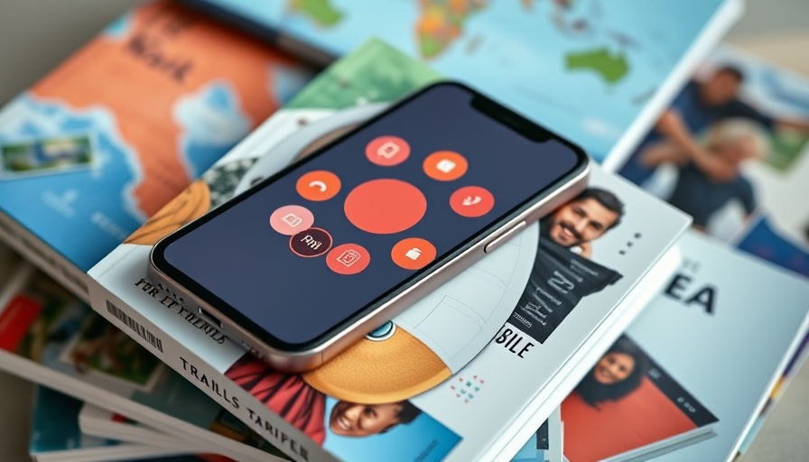 Nothing Phone 3 flagship featuring circular icons interface on travel books.