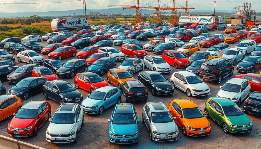Grid of Volkswagen cars showcasing growth and diversity.