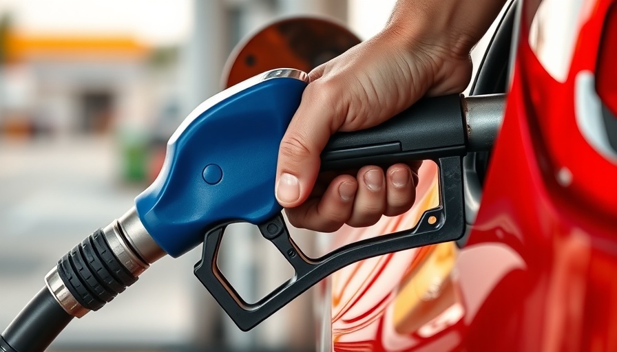 Close-up of refueling, highlighting fuel efficiency standards.