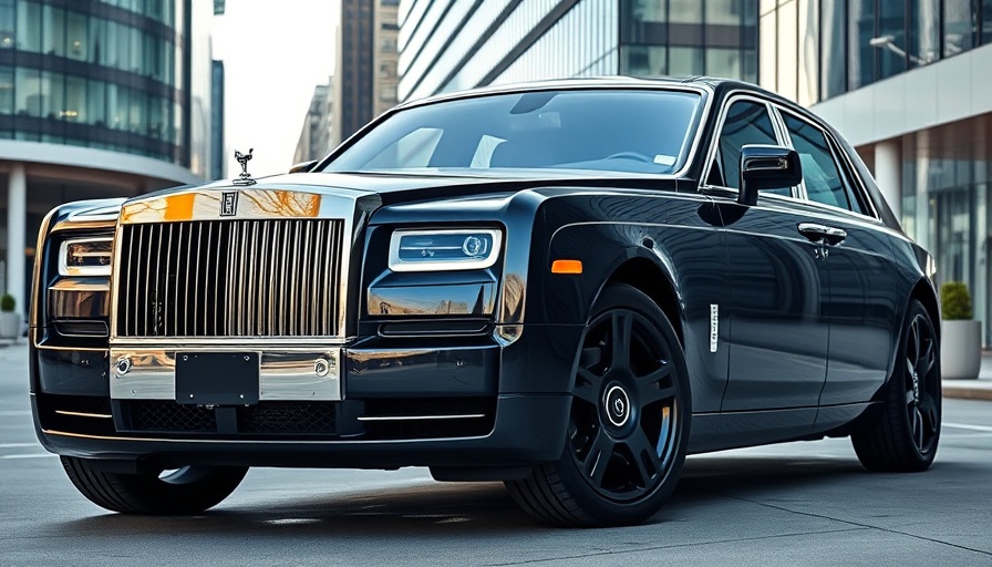 Luxurious Rolls-Royce Phantom parked in modern setting