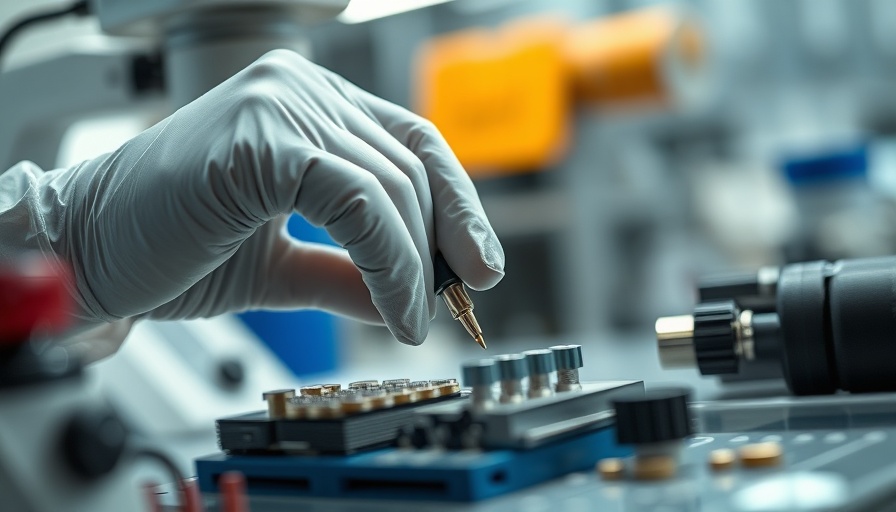 Lab work with precision equipment for electric vehicles.