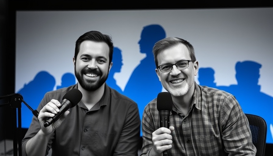 Podcast hosts in a graphic design, discussing vehicle transportation.