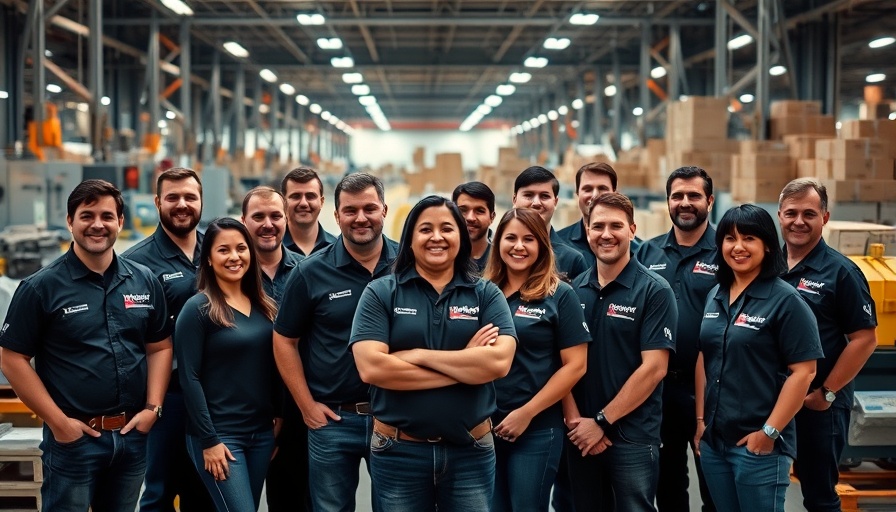WeatherTech employees in warehouse environment.