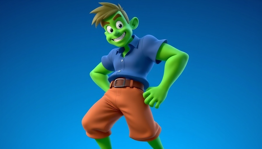 Mucinex Advertising Awareness cartoon character on blue backdrop.