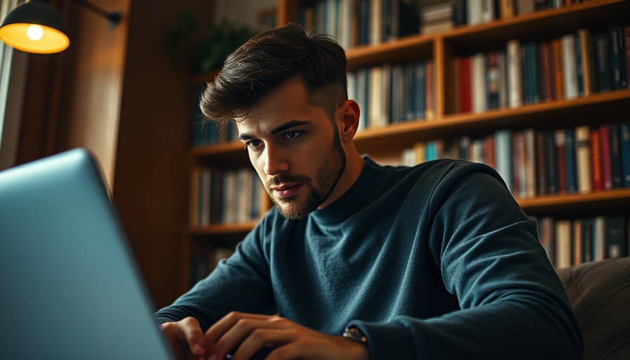 Person focused on laptop in cozy room, mental health diagnosis.
