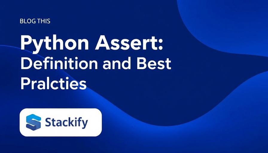 Python Assert blog graphic with abstract blue background