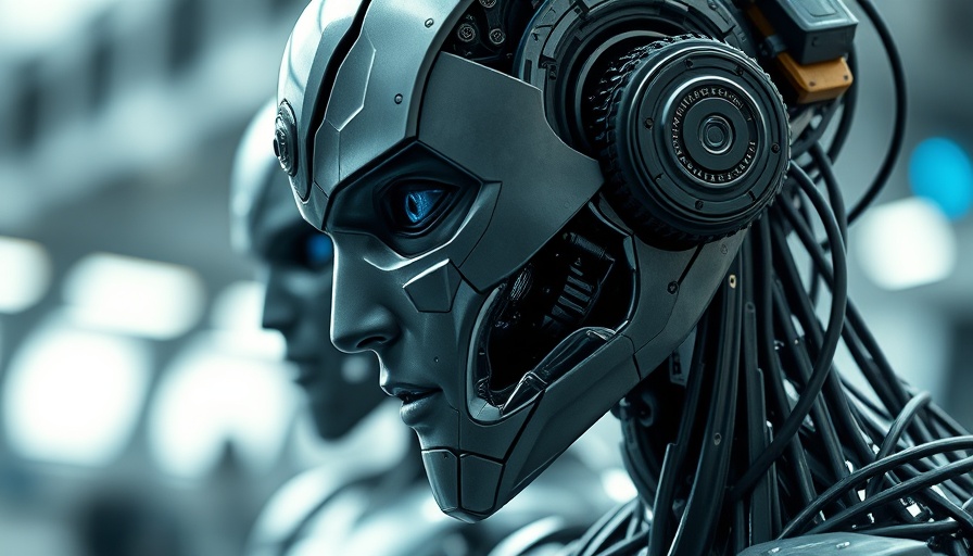 Futuristic humanoid robot in healthcare automation setting