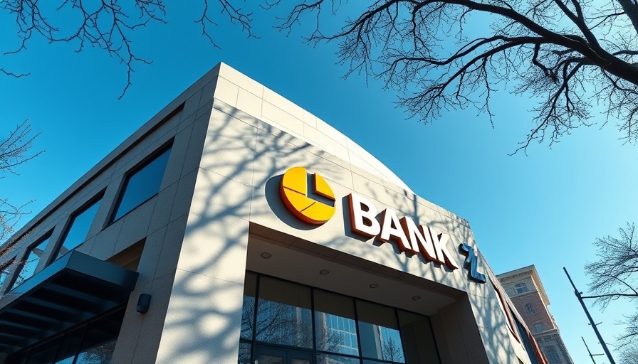Chase bank building with logo and blue sky, highlighting growth