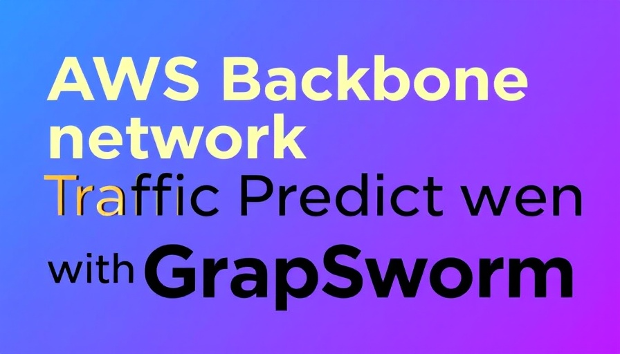 Network Traffic Prediction AWS blog graphic with blue-purple gradient.