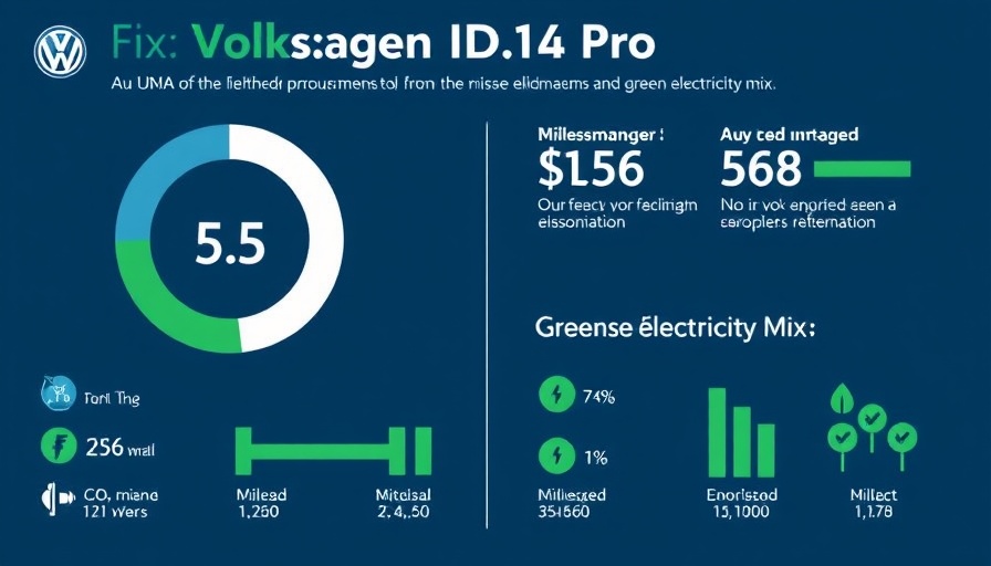 Volkswagen green energy infographic comparing emissions, ID.4 Pro.