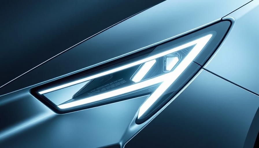 Polestar 7 futuristic headlight close-up with sleek design.