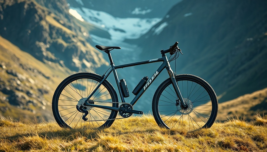 Fezzari Timp Peak bike on grassy hill with mountain view.