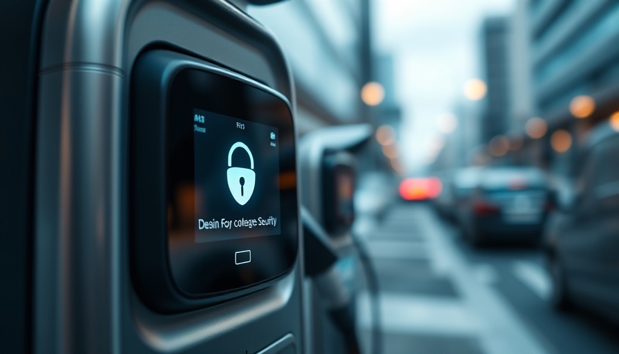 Modern EV charger with security display ensuring EV charger security