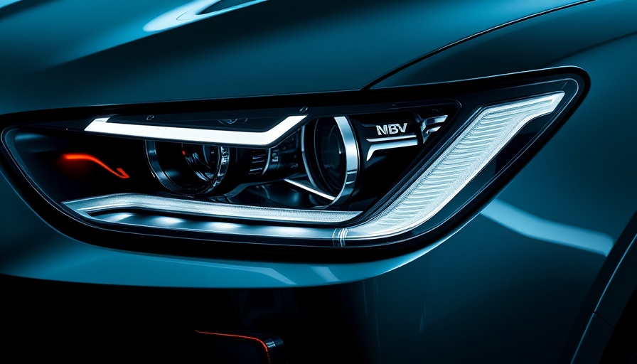 Modern headlight design of Polestar 7 SUV close-up view.
