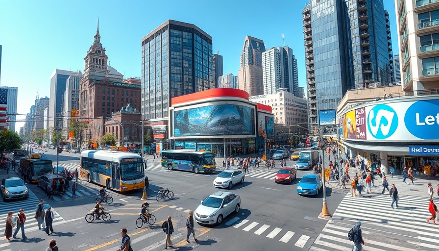 Flinders Street traffic bustling at vibrant city intersection.