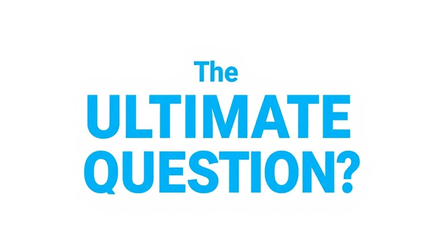 Textual banner asking 'The Ultimate Question' in a clean design.