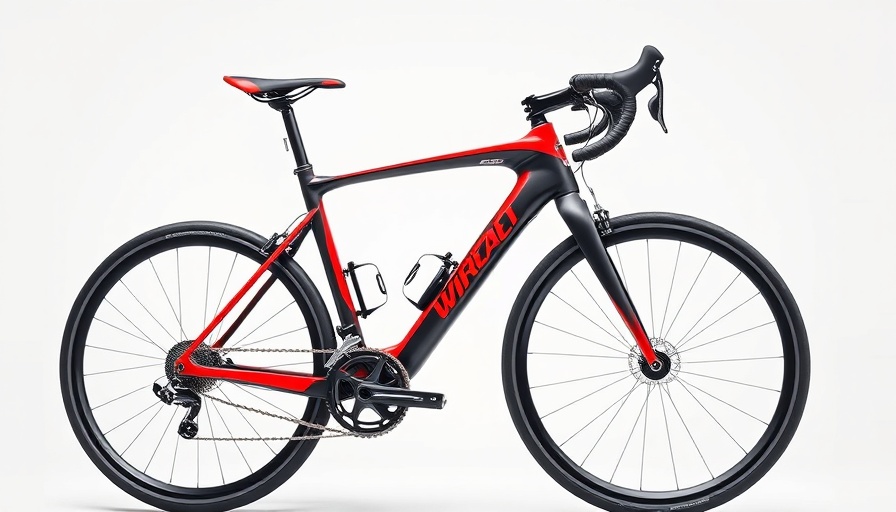 Sleek red and black road bike showcasing personal velocity.