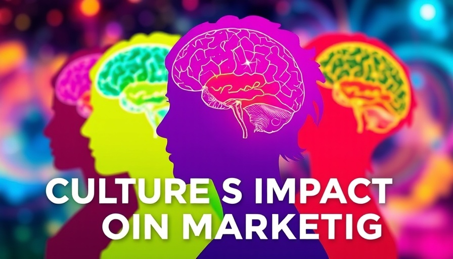 Cultural impact on brand marketing with colorful brains and profiles