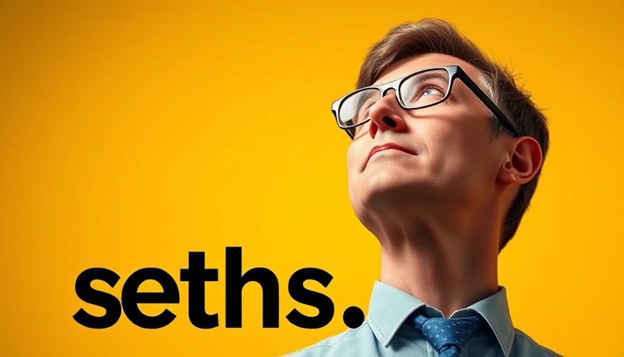 Man with glasses and blue tie on yellow backdrop with 'seths.blog' text.