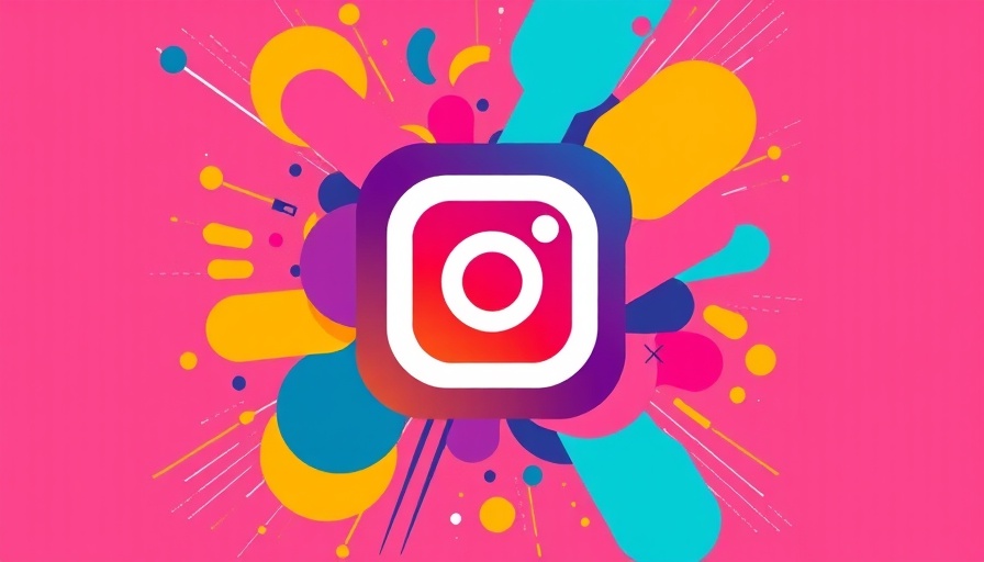 Vibrant Instagram graphic with bold abstract design.