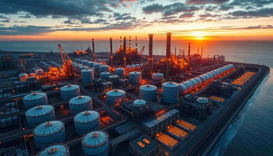 Industrial complex at sunset highlighting value chain optimization.