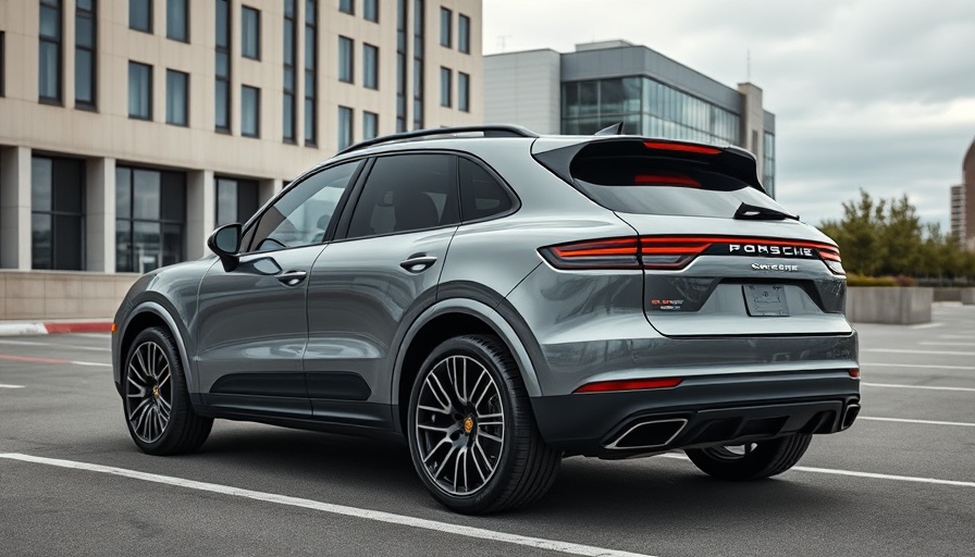 Sleek Porsche Cayenne Turbo E-Hybrid parked in urban setting.