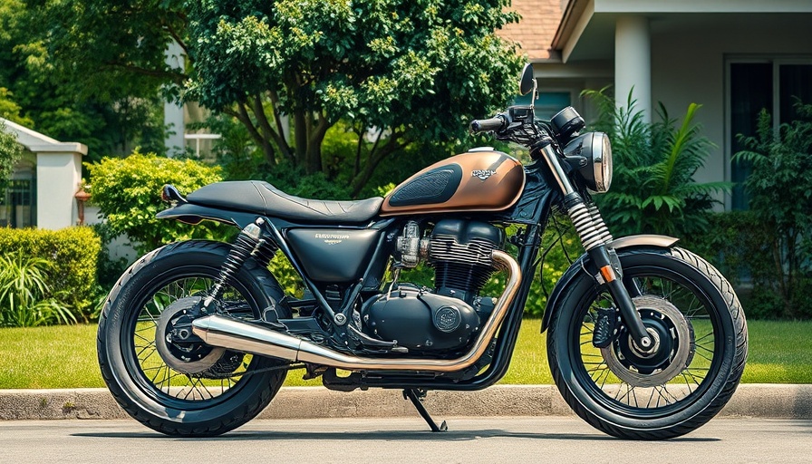 Sleek vintage motorcycle parked, symbolizing adventure