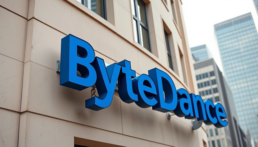 ByteDance sign on building wall, urban environment.