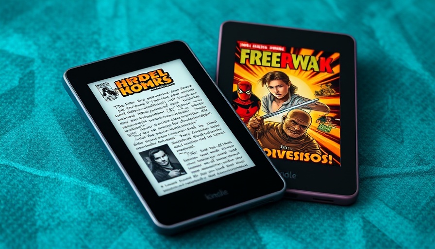 Two Kindles with diverse book covers on teal background, Best Kindle.
