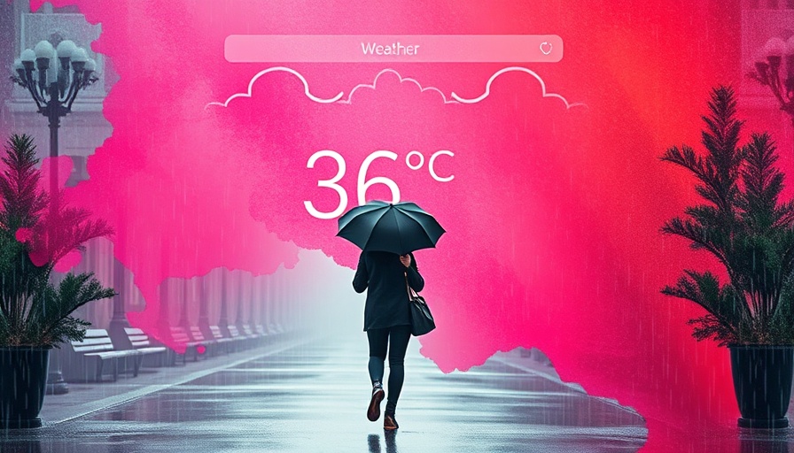 Digital collage with 36°C weather and street scene for ChatGPT Tasks.