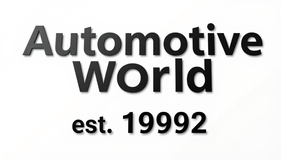 Automotive World logo, established 1992, bold design