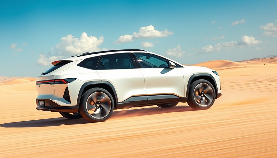 2025 Ioniq 5 electric SUV speeding on sandy terrain