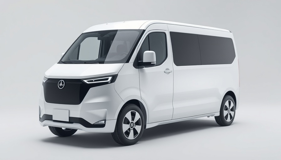 Futuristic white electric van by Canoo Inc before bankruptcy.