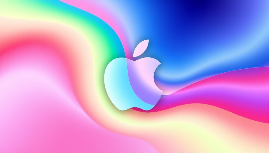 Abstract Apple logo in vibrant pastel colors, iPhone Air style.